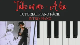 Tutorial y partitura muy fácil Piano INTRO Take on me de A-ha. Nivel 1/5