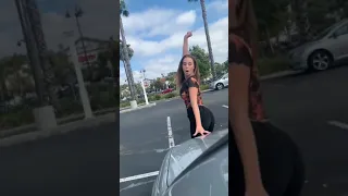 This random girl made a TIKTOK on my car (while parked!) #shorts
