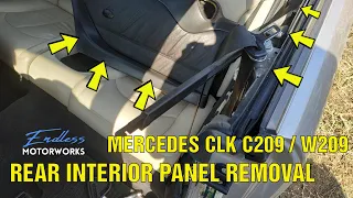 Removing the Rear Interior Door Panel on a Mercedes CLK C209 / W209 / A209