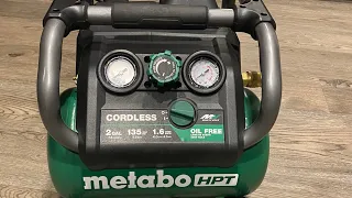 UPDATE!!! THE NEW METABO HPT CORDLESS COMPRESSOR