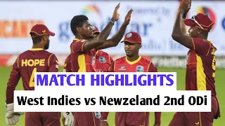 West Indies vs New Zealand 2nd ODI 2022, Full Match Highlights | New Zealand Won By 50 Runs) DLS
