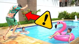 ENTRAMOS NA PISCINA DA NOVA MANSÃO PELA PRIMEIRA VEZ!!