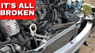 FIESTA IS BUSTED WORSE THAN I THOUGHT!!!! | FORD FIESTA RADIATOR SUPPORT INSTALL
