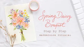 EASY SPRING DAISY BOUQUET in Watercolour