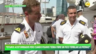 Llegó el buque escuela español "Juan Sebastián de Elcano" - Carlos Ameyugo y Carlos Romero Ruíz