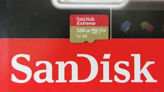 Карта памяти SanDisk Extreme на 128 Гб. Распаковка. Проверка. Видео-Отзыв.