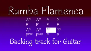 Rumba Flamenca, latin backing track for Guitar in Am, 200bpm. Play along and enjoy