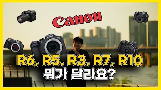 R6m2 R5 R7 R10 R3 C70 뭐가 달라요? 캐논 미러리스 카메라 선택가이드