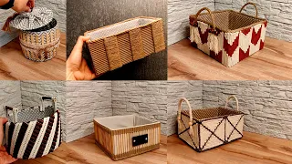 6 Amazing works made of cardboard.  How to make storage boxes.