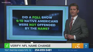 Verify: Did a poll show Native Americans were not offended by the Washington Redskins name?