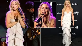 "Kate Hudson's Live Debut: Flirty Ruffle Dress & First Single | GLAAD Media Awards"