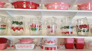 FEBRUARY KITCHEN & DINING ROOM TOUR | Vintage MCM Retro Pyrex, Milk Glass, EAPG & Valentine Boxes!