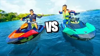 O GRANDE RACHA MEU JET SKI VS JET SKI DO MEU AMIGO