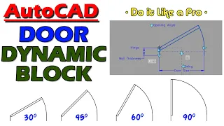 #45 | Door Dynamic Block in AutoCAD [deepakverma]