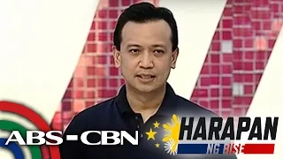 Trillanes presents platform in ABS-CBN's VP debate