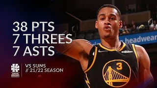 Jordan Poole 38 pts 7 threes 7 asts vs Suns 21/22 season