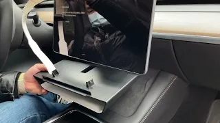 how to install the tesla model 3/Y under screen storage box?