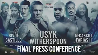 Usyk vs Witherspoon Presser (2019.10.10)