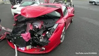 Crashed: 2x Ferrari 458 Italia + Ferrari 430 Scuderia - Circuit Spa Francorchamps