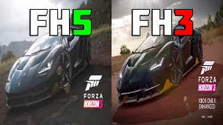 Forza Horizon 3 Start Menu vs Forza Horizon 5 Start Menu