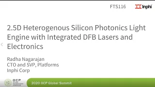 2.5D Heterogenous Silicon Photonics Light Engine with Integrated DFB Lasers and Electronics