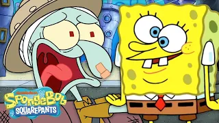 Squidward's Road Rage 😡 | "Yellow Pavement" Full Scene | SpongeBob