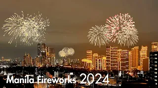 Manila New Year 2024 Fireworks as Seen Live from BGC, Taguig