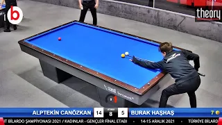 BURAK HAŞHAŞ vs ALPTEKİN CANÖZKAN | 3 BANT BİLARDO ŞAMPİYONASI ANKARA - billiards