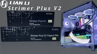 lian li strimer plus v2 & lian li strimer plus v2  triple 8pin unbox and install