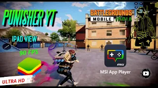 How To Play Bgmi In Pc With MSI EMULATOR | IPAD VIEW | | 90 FPS | 4K |#bgmi #bluestacks #1440p