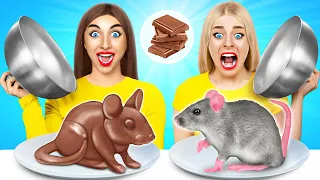 Sfida Del Cibo Di Cioccolato vs Cibo Vero #9 su Multi DO Challenge