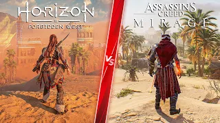 Assassin’s Creed Mirage vs Horizon Forbidden West - Physics and Details Comparison