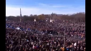 Place de la Concorde le 9 décembre 2017 lors de l'hommage à Johnny Hallyday