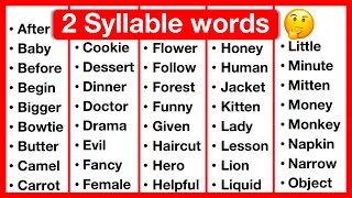 2 Syllable Word List 🤔 | Syllables in English | Types of Syllables | Learn with examples