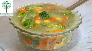 Broccoli soup recipe without milk | broccoli soup recipe without cream | broccoli soup without oil