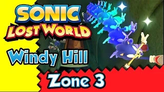 Sonic Lost World (WiiU) Gameplay Walkthrough - Windy Hill - Zone 3 -