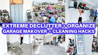 😱INSANE DECLUTTER & ORGANIZE + CLEAN WITH ME | CLEANING MOTIVATION | DEEP CLEANING | GARAGE MAKEOVER