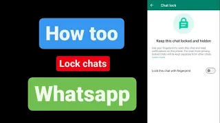 How to lock whatsapp chats|