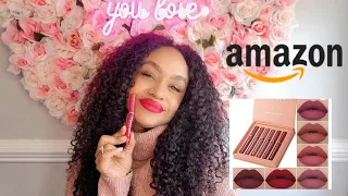 Amazon Matte Lipstick Review | 6pcs Lasting wear waterproof lip gloss Best Land