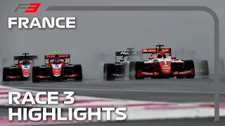 RACING IN THE RAIN! F3 Race 3 Highlights | 2021 French Grand Prix