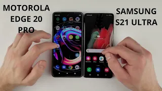 Motorola Edge 20 Pro vs Samsung S21 Ultra 5G SPEED TEST