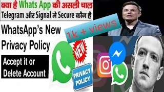 WhatsApp New Privacy Policy Update | Google Business Model | WhatsApp Vs Telegram Vs Signal
