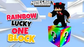 Minecraft But Rainbow Lucky One Block!!