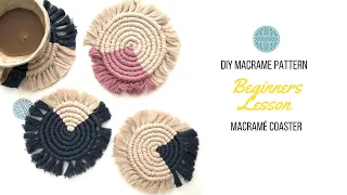 HOW TO: MACRAMÉ COASTER - Two Colour Circular Coasters tutorial full-length home decor project