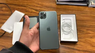 iPhone 11 Pro Max Green Colour 512gb with box Charger Camera test