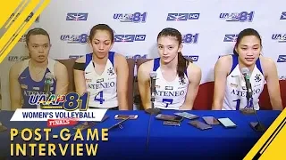 UAAP 81 WV Finals Game 2: ADMU vs. UST | Post-Game Interview | May 15, 2019