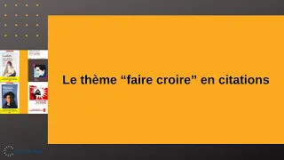 Le thème faire croire en citations