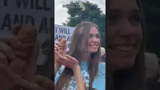 Anti-Abortion Protesters Cheer Roe v. Wade Ruling at Supreme Court