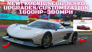 FORZA HORIZON 4-NEW! KOENIGSEGG JESKO-300MPH-upgrades-customization-Gameplay-How to unlock the Jesko