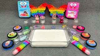Whimsical Spongebob Rainbow Slime! Mixing Cute And Shiny Ingredients For A Satisfying Twist!